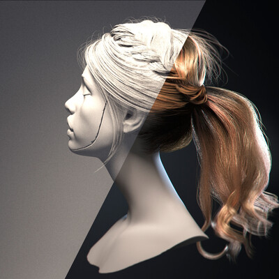 3D Realistic Hair. Tutorial.