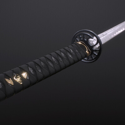 Damascus blade katana