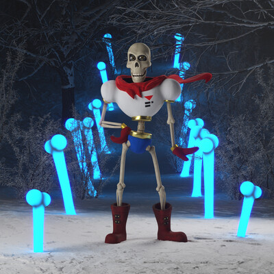 Papyrus в стиле Тайна коко от Pixar (Undertale fan art)