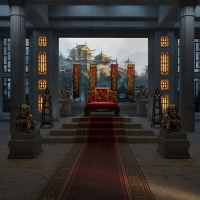 Sketch of the scenery for the music video.
