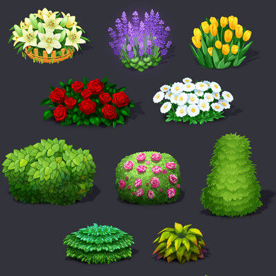 Vegetation game props