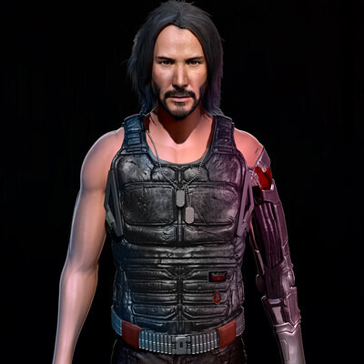 Cyberpunk 2077_Johnny Silverhand .Keanu Reeves.fan_work