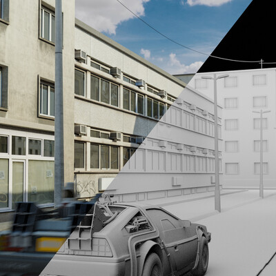 DeLorean в городе