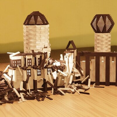 Keva planks castle destruction