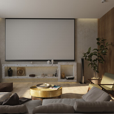 Interior of the living room in natural colors