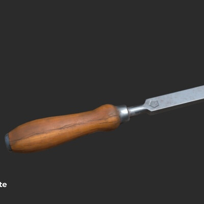 chisel in paint