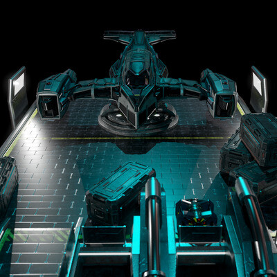 Sci-Fi Landing Platform