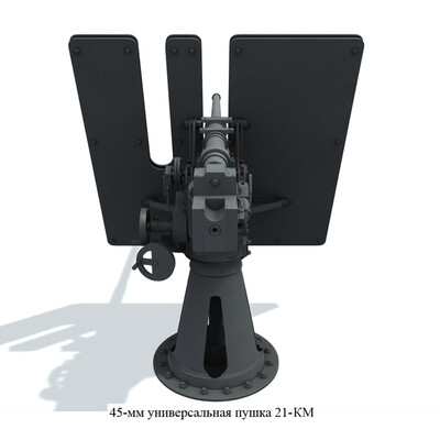 3D model 45mm 21KM Cannon