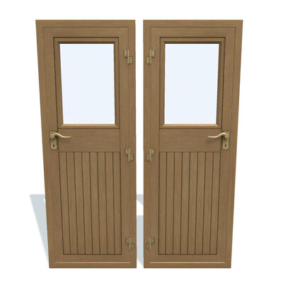 3D model Ship wooden door A