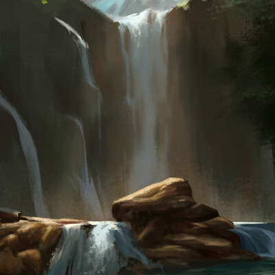 Водопад. Study