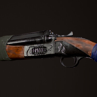 Short tri-barreled shotgun