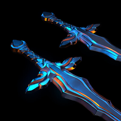 Dual swords Stinging Ice