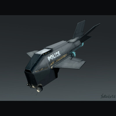 Police flying carPolice flying combat vehicle