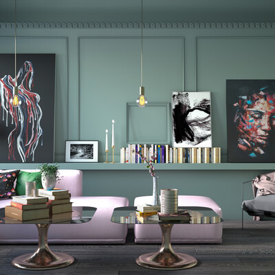 Гостиная 3ds max