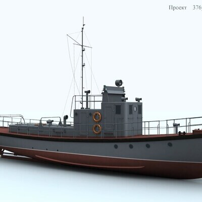 3D model.  Boat Yaroslavec.  project 376.