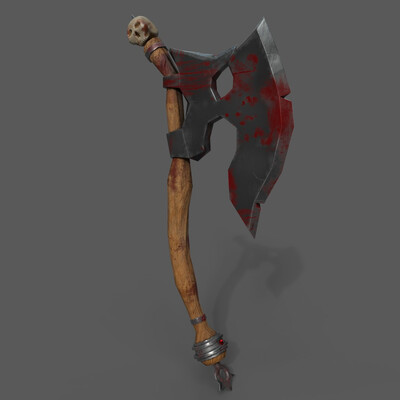 Stylized Axe Low-Poly (Fast modeling)