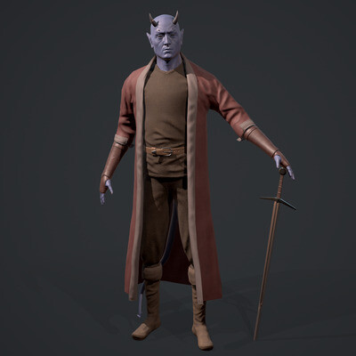 Albran Tiefling Warlock. Для Flipped Normals Warlock Challenge