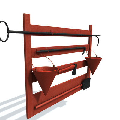 3D model. Fire-fighting equipment.