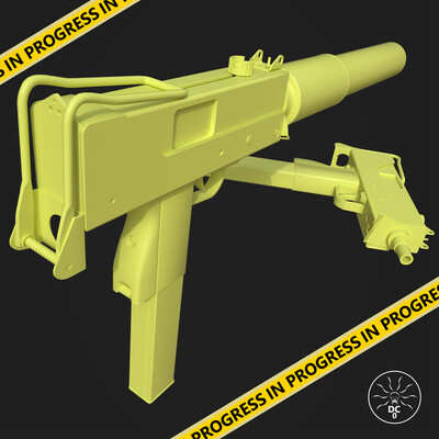 Ingram MAC-10 с глушителем (в ходе выполнения)