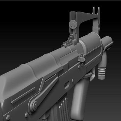 Hi Poly Weapon "Groza"
