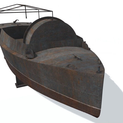 Disassembled boat BK-2.
