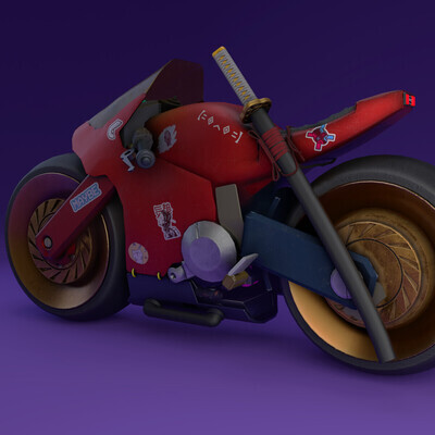 BLRNR49 - Cyberpunk motocycle