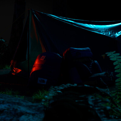 Camping diorama