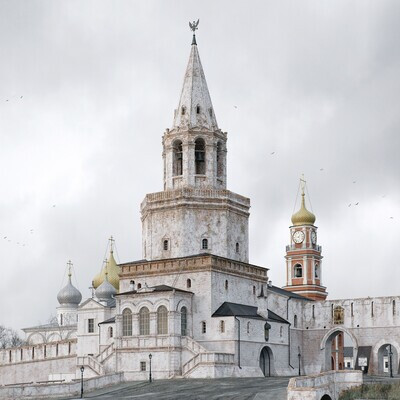 Въезд в казанский кремль середина XIX века