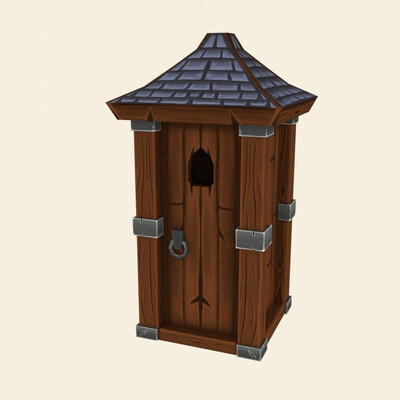 Stylized Wooden Building