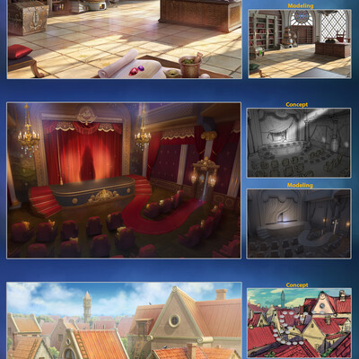 Clockmaker: backgrounds.