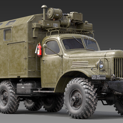 3д модель ЗИЛ-157_КУНГ_Чистый.