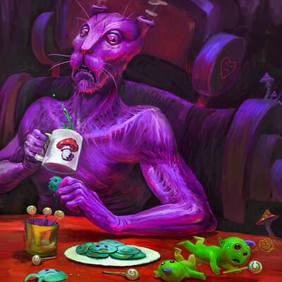 Кот-грибник