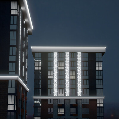 Details of the facade | #ArchViz UE4.25.4 | #RTXON 4K