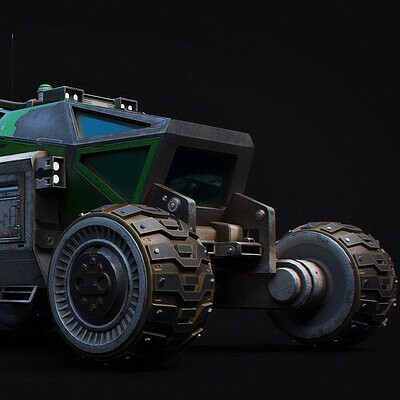 Vehicle Mars Rover Green