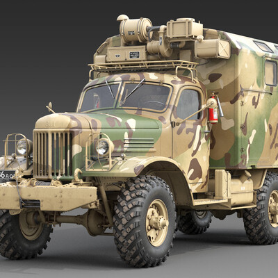 3д модель ЗИЛ-157_КУНГ_Камуфляж-1.