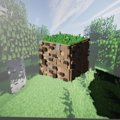 Minecraft block of earth. Блок земли из Майнкрафт.