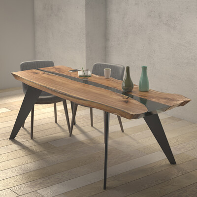 Furniture. A table in the meeting room. 3D model