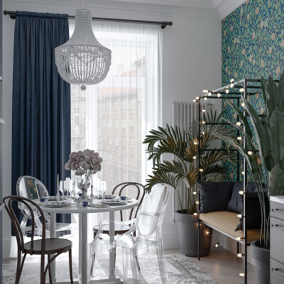 Living room & kitchen