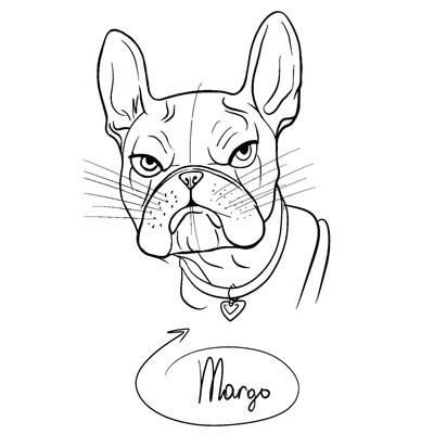 Dog character, sketch 2