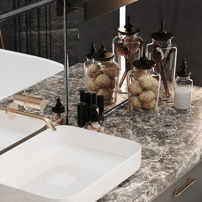 Master bathroom from the project of apartment "Winter escape"