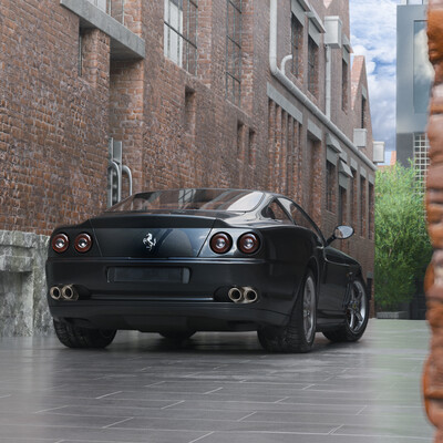 1999 Ferrari 550 Maranello Black horse  | Full CGI