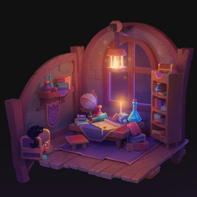 Fantasy room. Casual ame Art