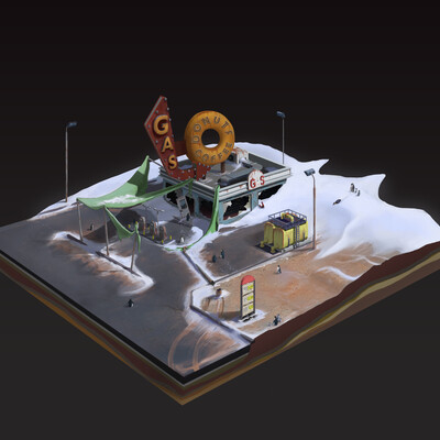 Concept of Gas station