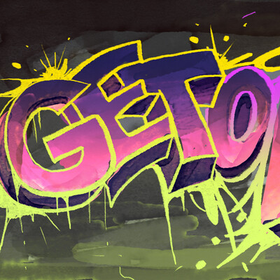Граффити "Get off"
