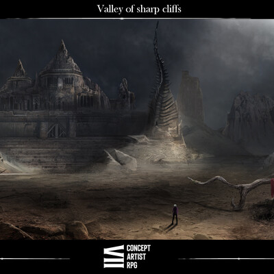 Valley of sharp cliffs
