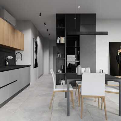 Kitchen-living room in the Residence of Architects