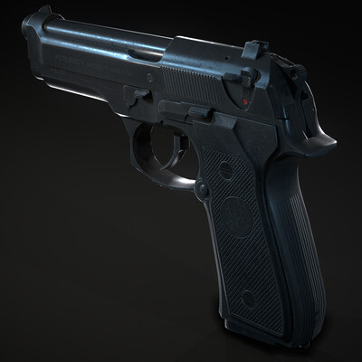 Beretta 92FS Low Poly 6.5k