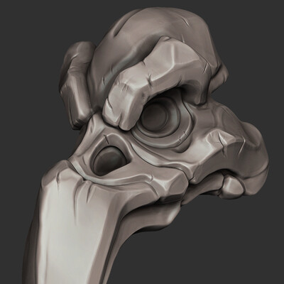 stylized raven skull