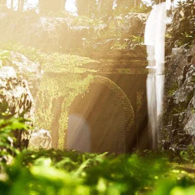 Abandoned railway tunnels in the forest