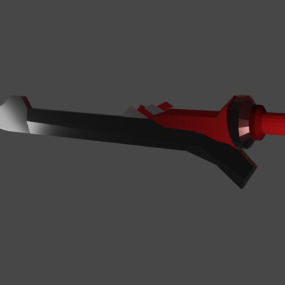 Красный меч(low-Poly)